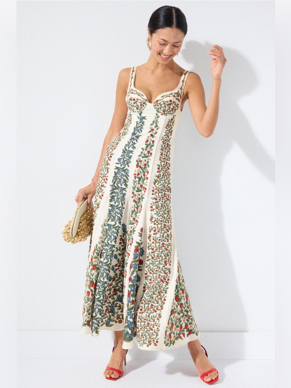 Farm Rio Fruit Beauty Off-White Maxi Dress - NWT! - Picture 14 of 14